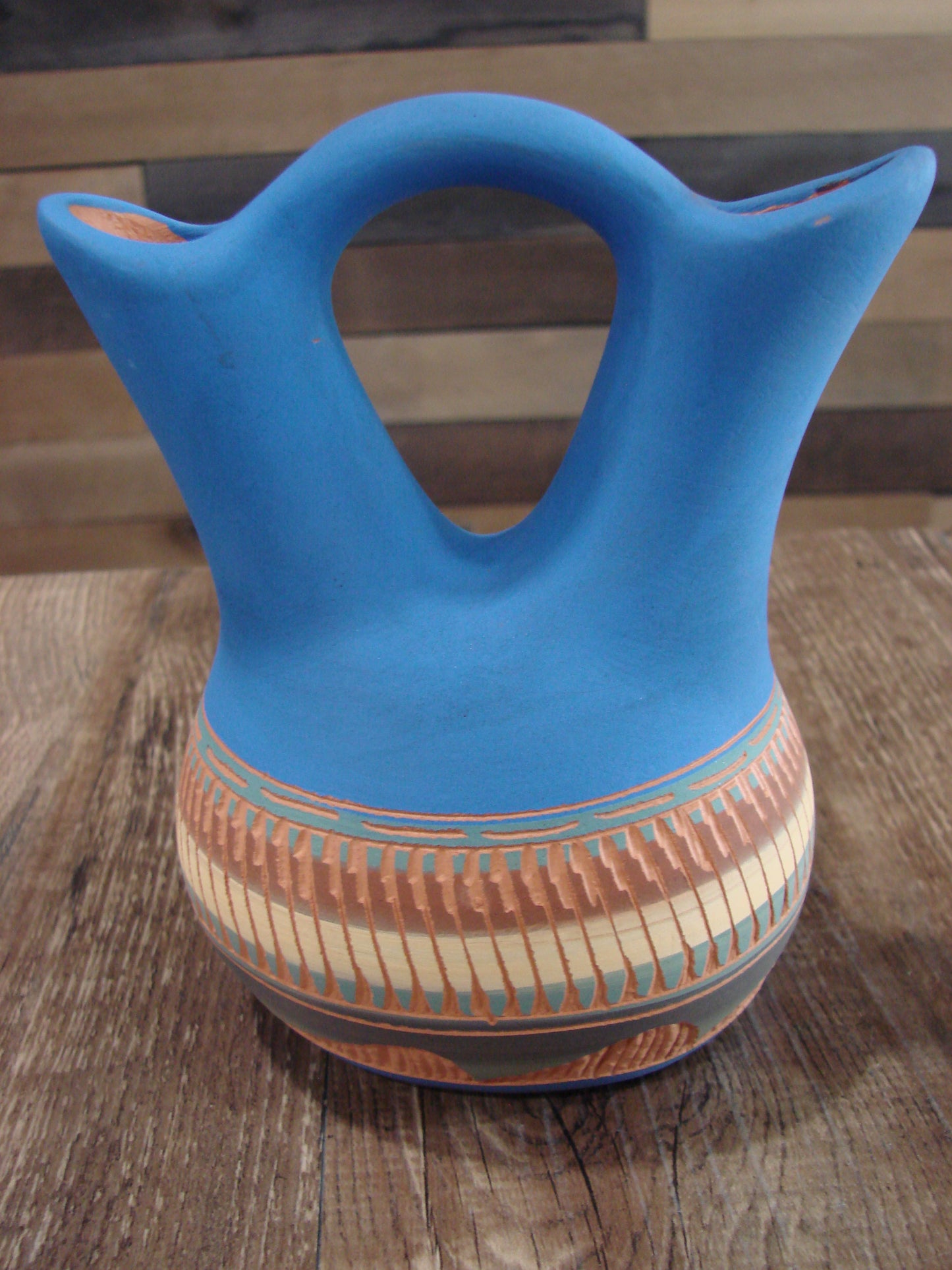 Native American Navajo Hand Etched Wedding Vase - Charlie