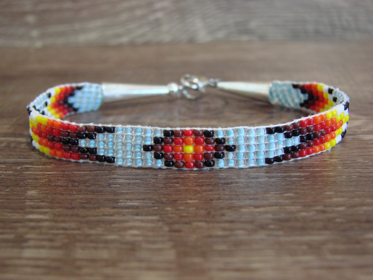 Native American Hand Beaded Bracelet by Cleveland