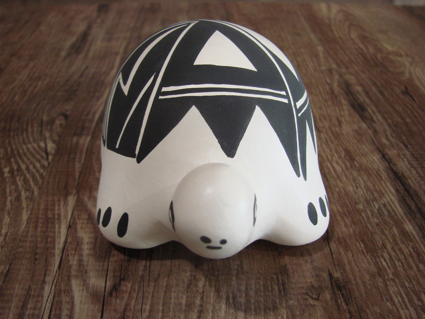 Native American Hand Painted Acoma Turtle Pottery by Concho
