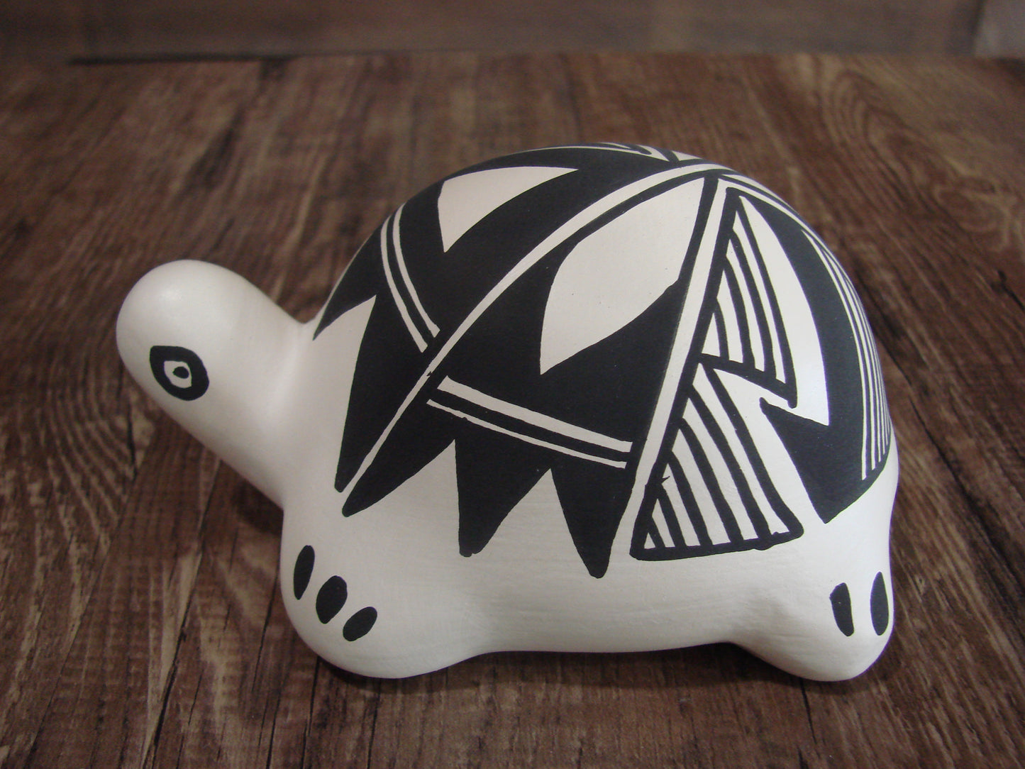 Native American Hand Painted Acoma Turtle Pottery by Concho