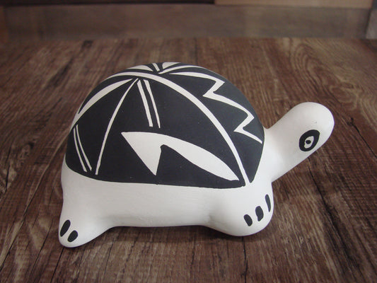 Native American Hand Painted Acoma Turtle Pottery by Concho
