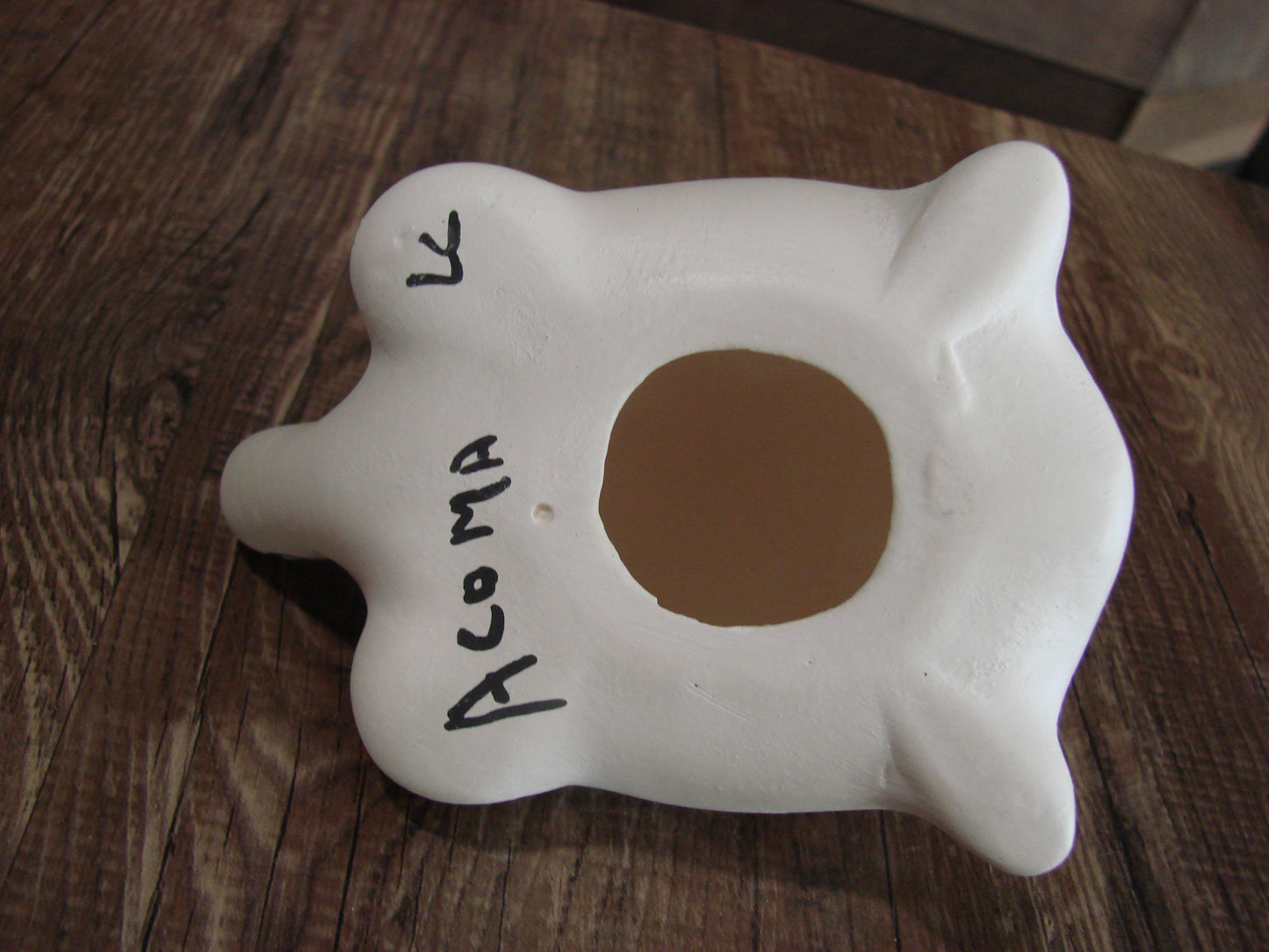 Native American Hand Painted Acoma Turtle Pottery by Concho