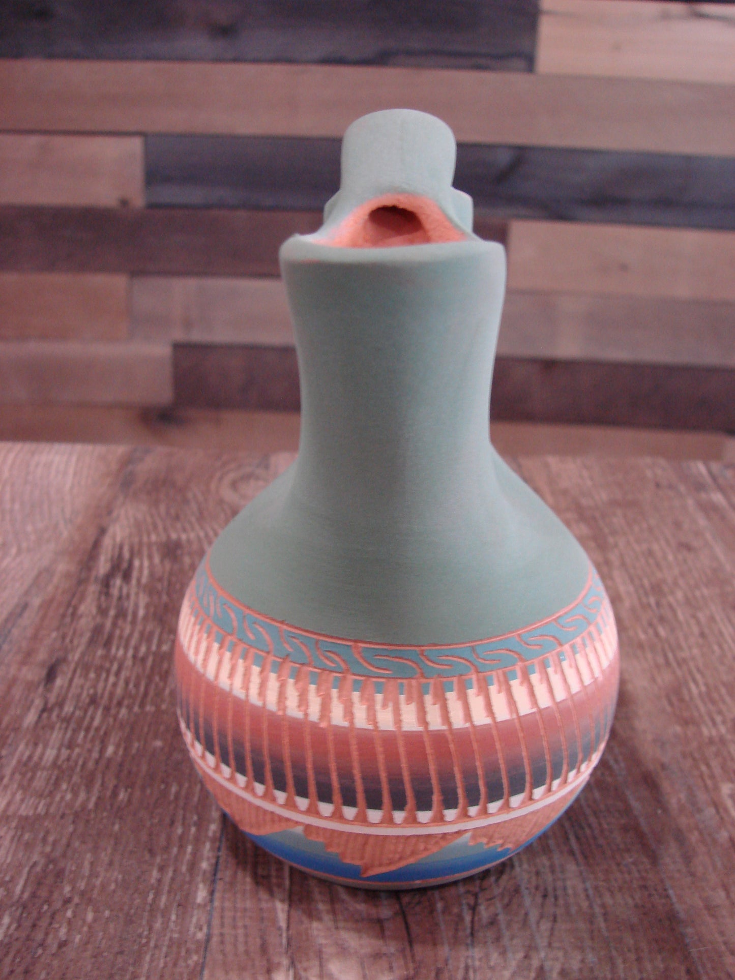 Native American Navajo Hand Etched Wedding Vase - Charlie