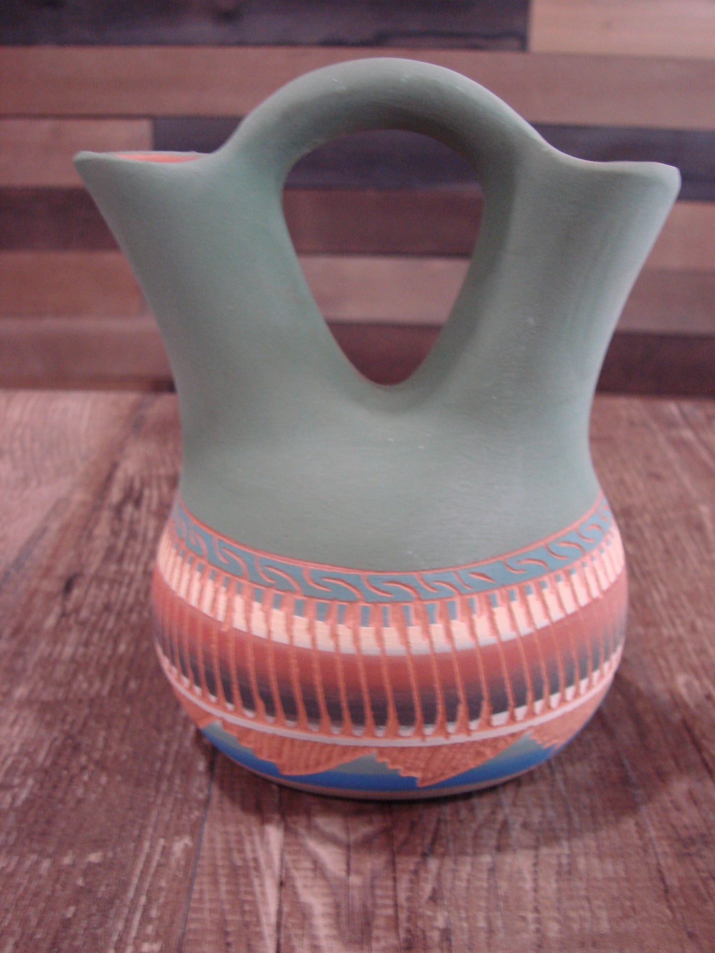 Native American Navajo Hand Etched Wedding Vase - Charlie