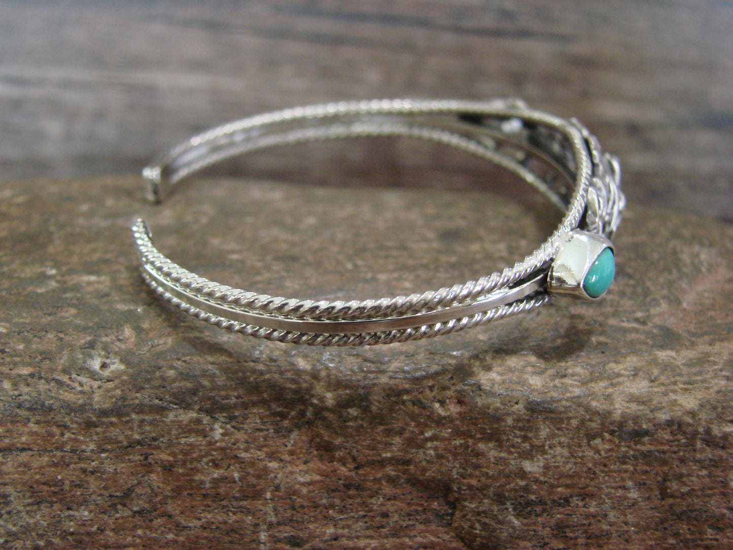 Native American Indian Sterling Silver & Turquoise Horse Bracelet by Begay