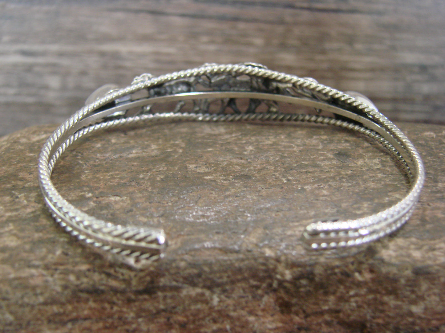 Native American Indian Sterling Silver & Turquoise Horse Bracelet by Begay