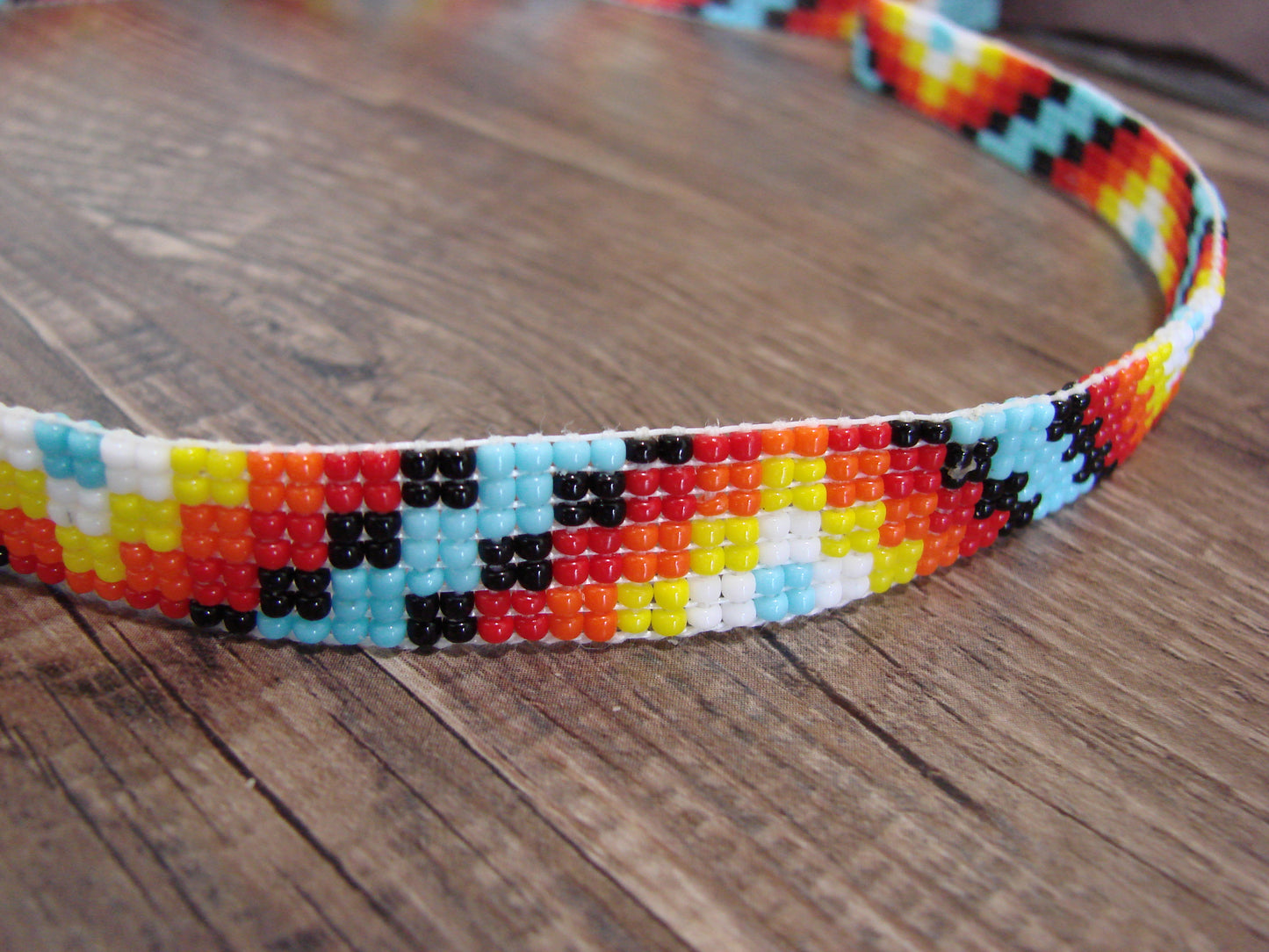 Navajo Indian Hand Beaded 1/2" Hat Band by Cleveland