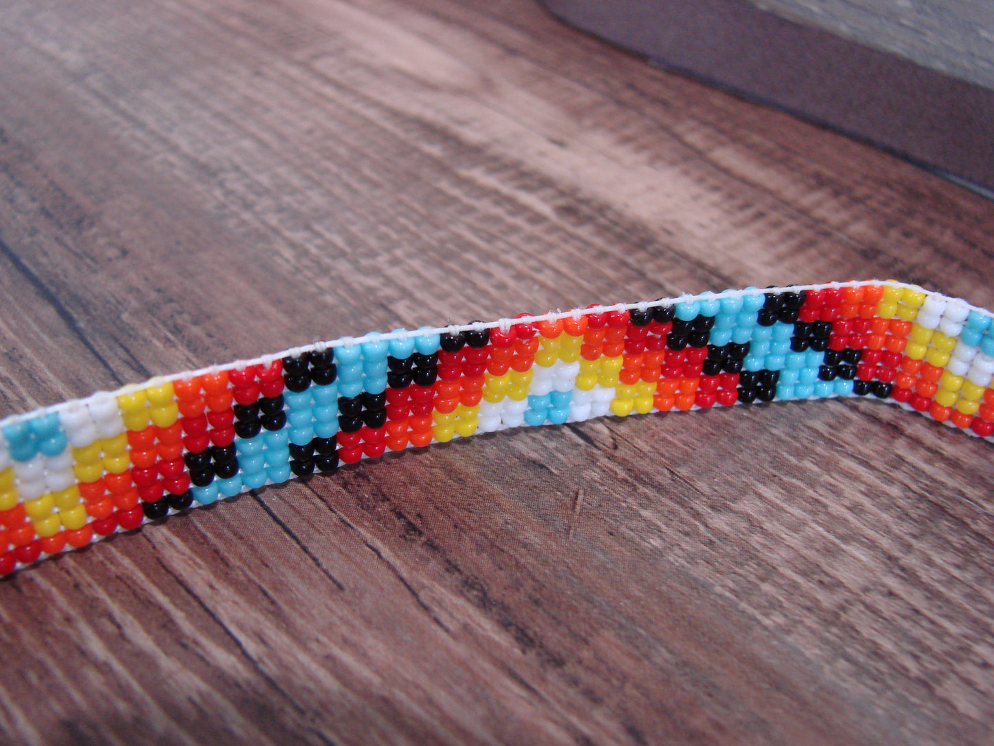 Navajo Indian Hand Beaded 1/2" Hat Band by Cleveland