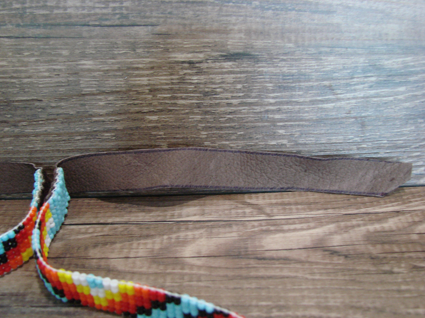 Navajo Indian Hand Beaded 1/2" Hat Band by Cleveland