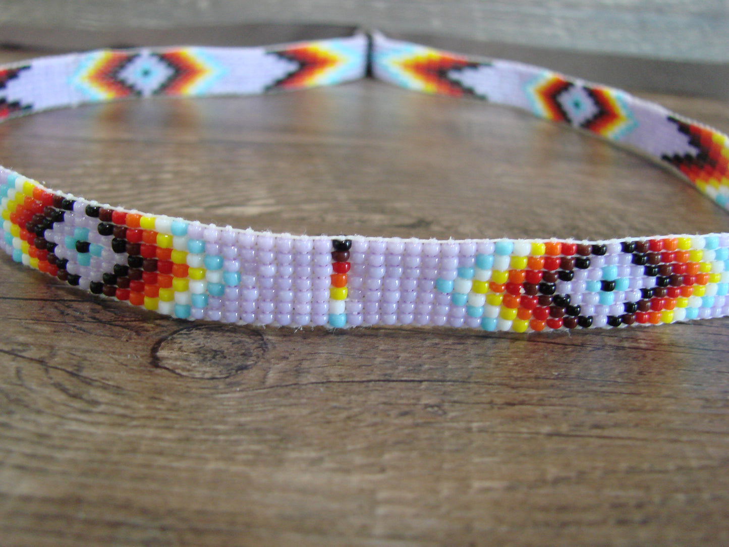 Navajo Indian Hand Beaded 1/2" Hat Band by Cleveland