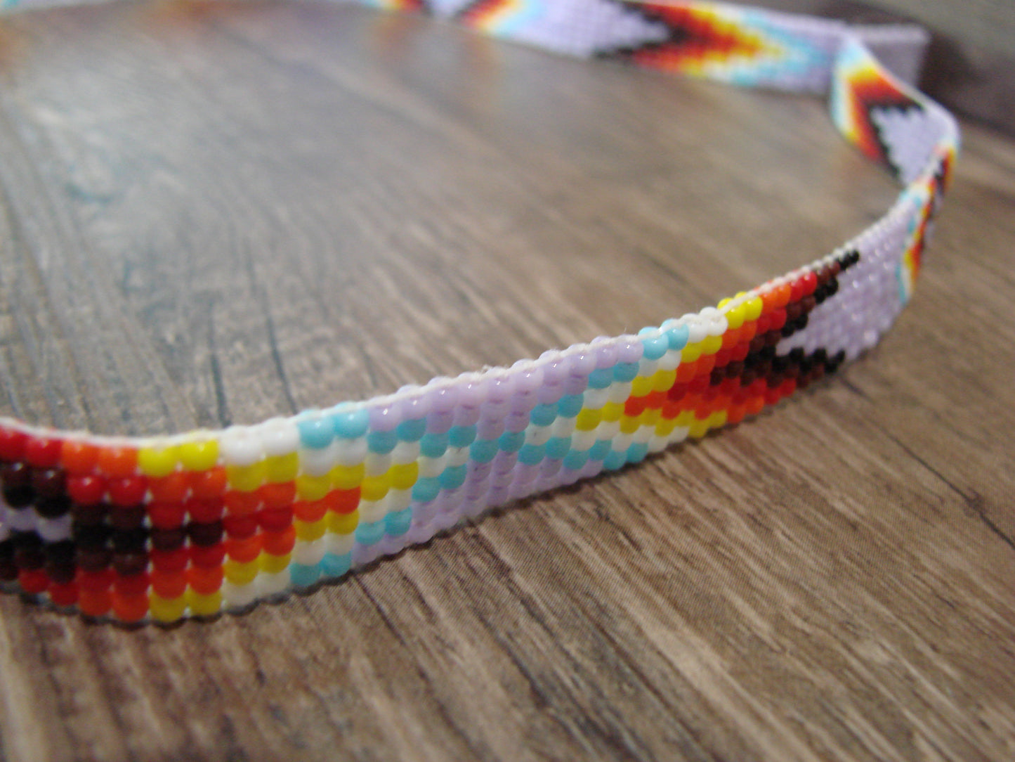 Navajo Indian Hand Beaded 1/2" Hat Band by Cleveland