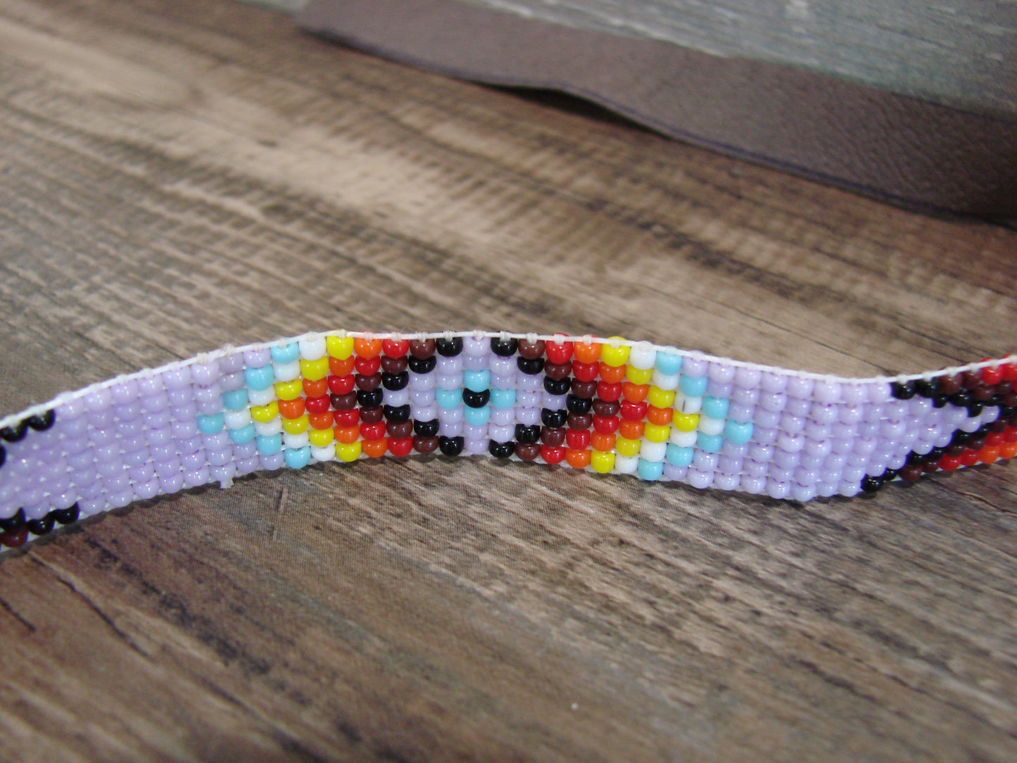 Navajo Indian Hand Beaded 1/2" Hat Band by Cleveland