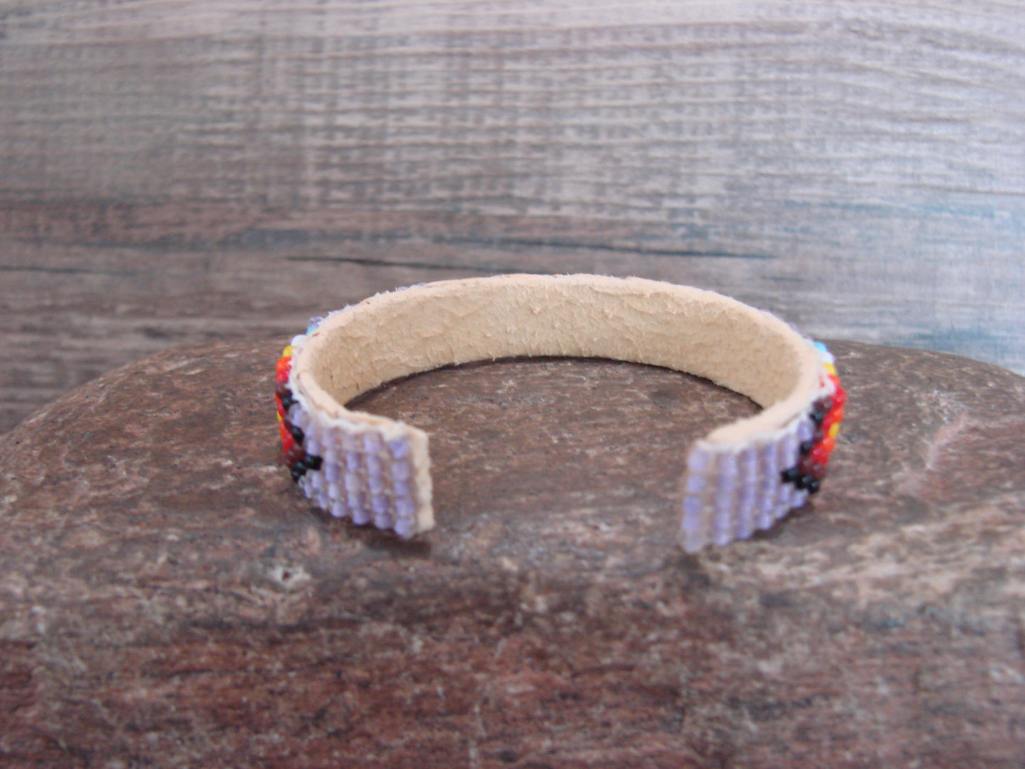 Navajo Indian Hand Beaded Baby / Child's Bracelet by Jackie Cleveland