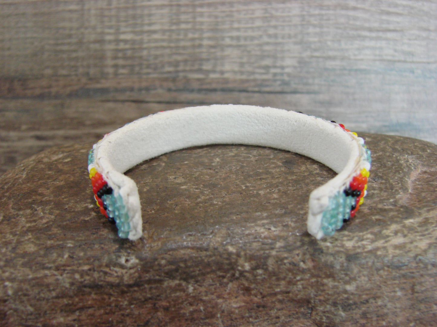 Navajo Indian Hand Beaded Baby / Child's Bracelet by Jackie Cleveland