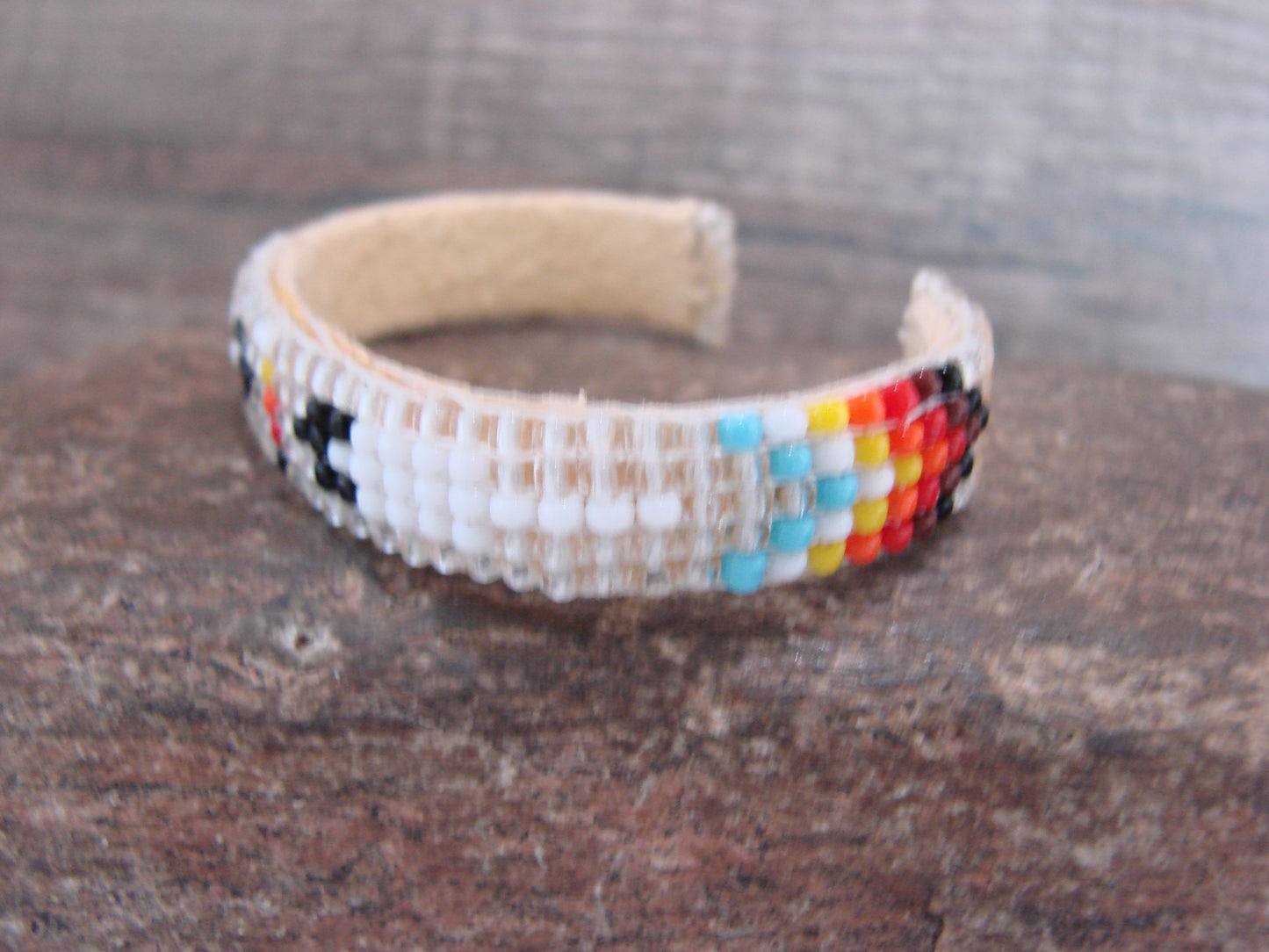 Navajo Indian Hand Beaded Baby / Child's Bracelet by Jackie Cleveland