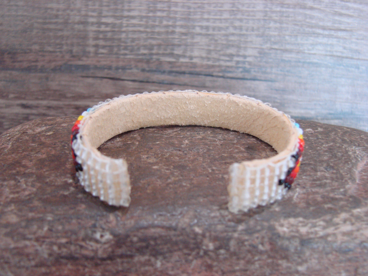 Navajo Indian Hand Beaded Baby / Child's Bracelet by Jackie Cleveland