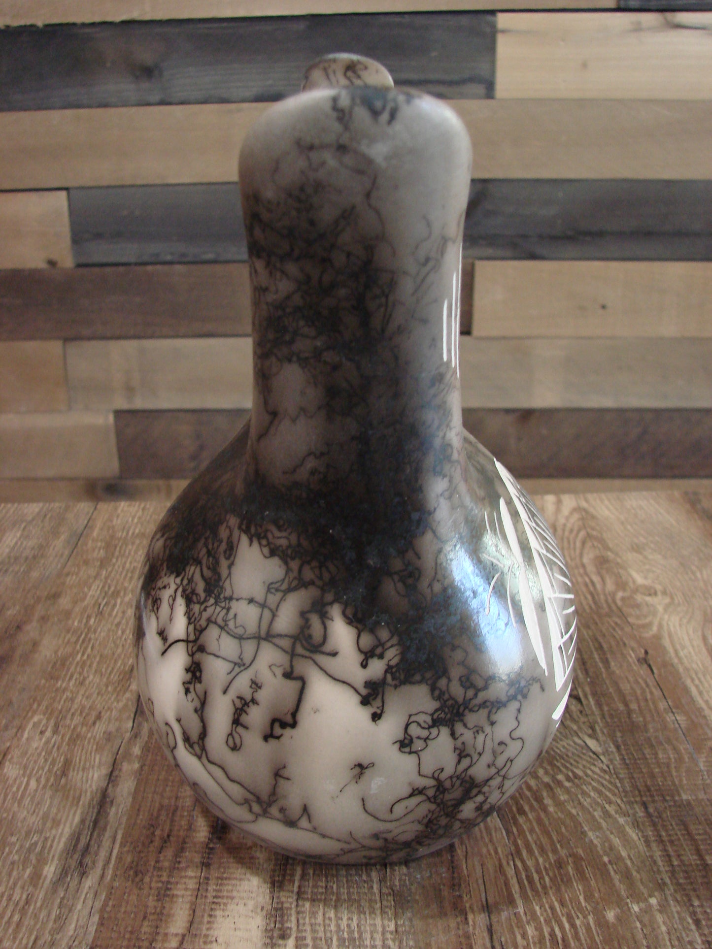 Native American Horse Hair Wedding Vase Pottery by Vail