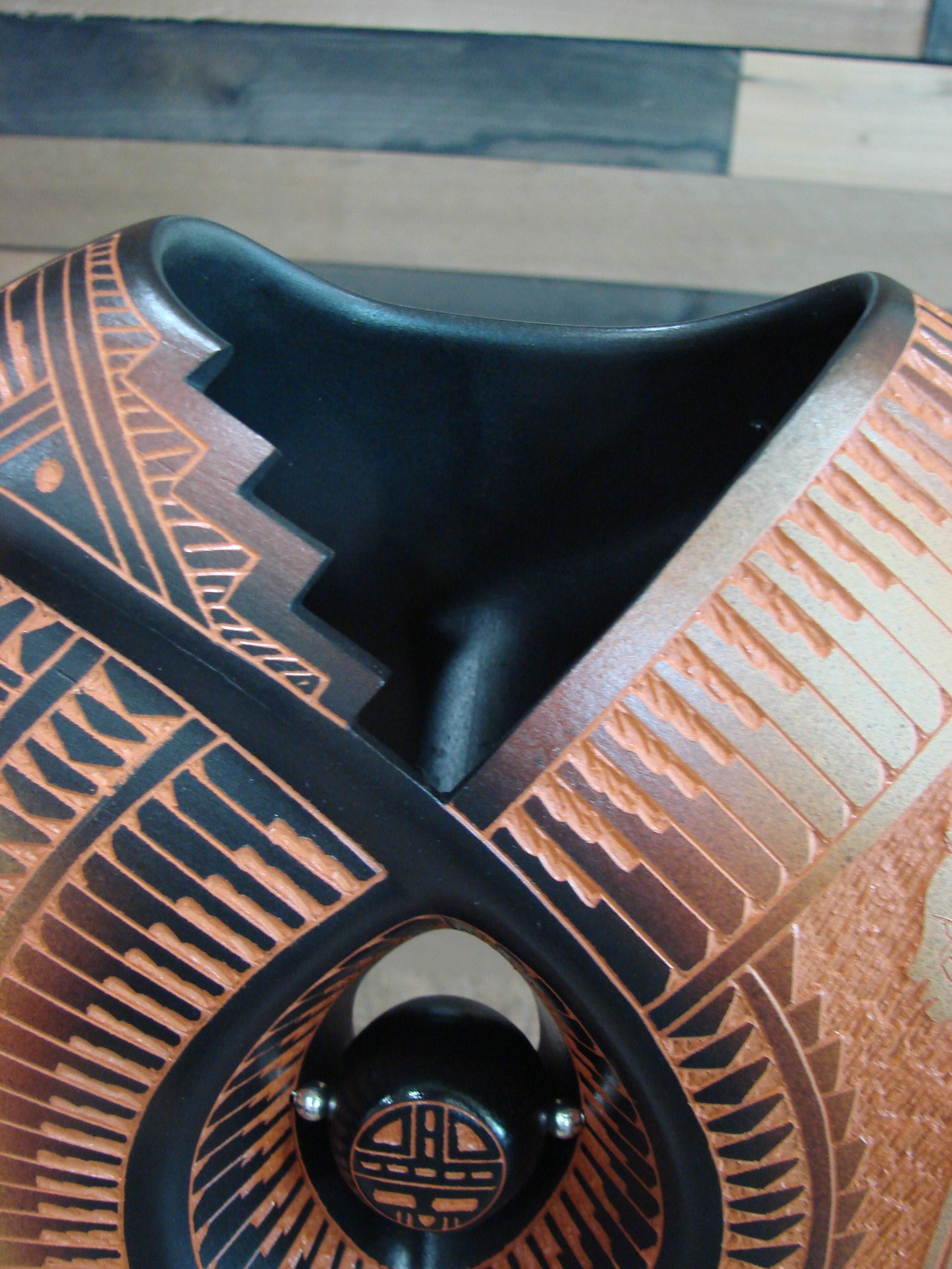 Native American Indian Hand Etched Pillow Pottery by Diane Aragon