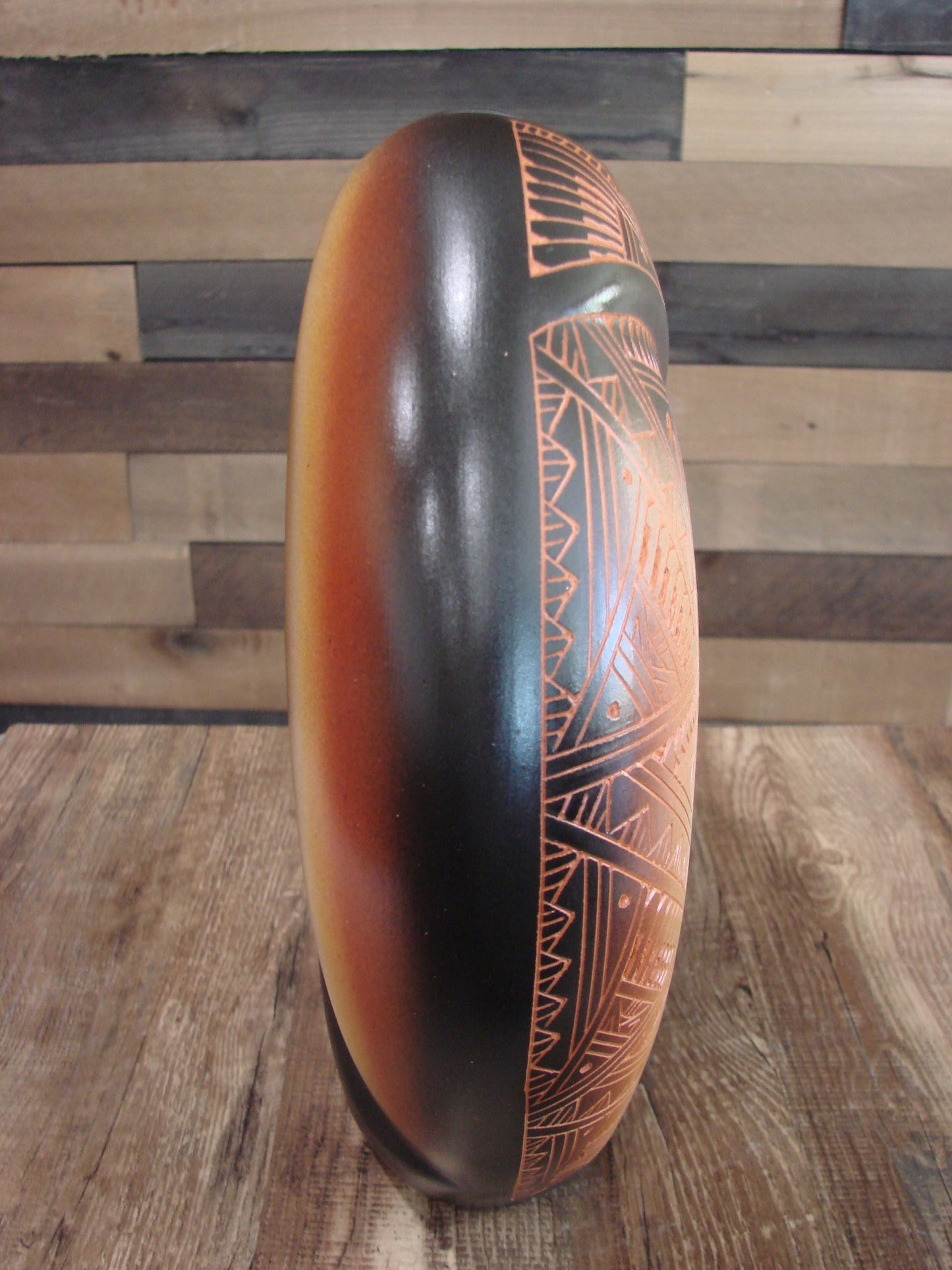 Native American Indian Hand Etched Pillow Pottery by Diane Aragon