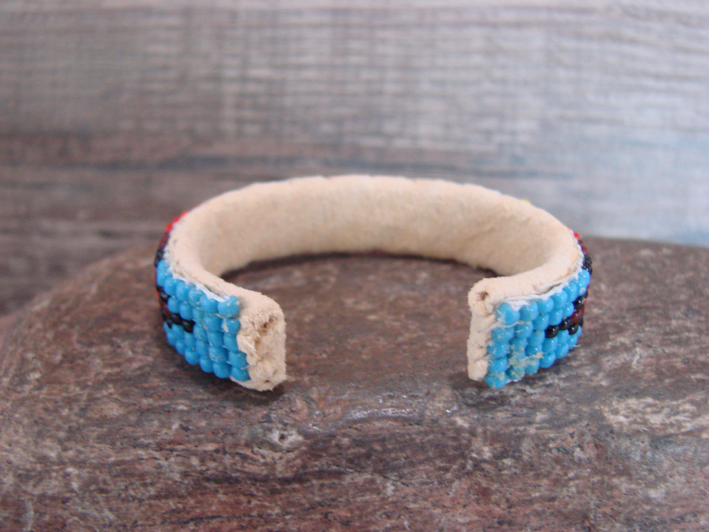 Navajo Indian Hand Beaded Baby / Child's Bracelet by Jackie Cleveland
