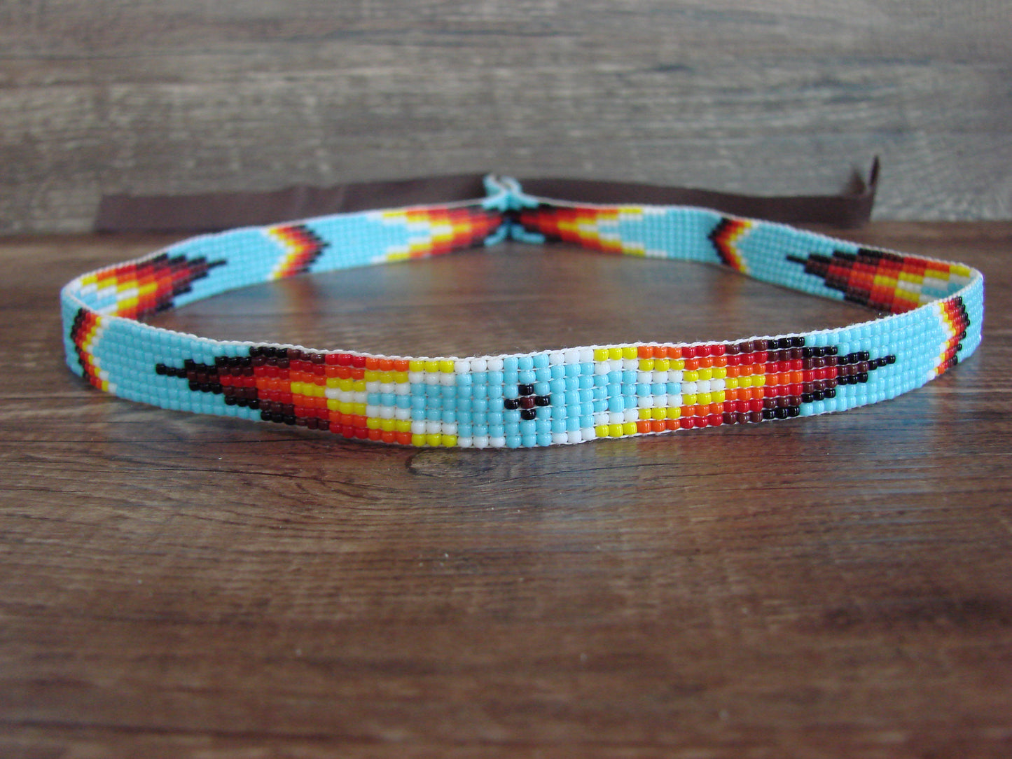 Navajo Indian Hand Beaded 1/2" Hat Band by Cleveland