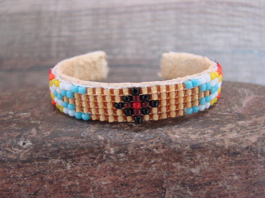 Navajo Indian Hand Beaded Baby / Child's Bracelet by Jackie Cleveland
