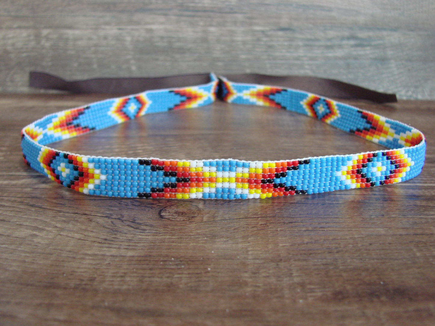 Navajo Indian Hand Beaded 1/2" Hat Band by Cleveland