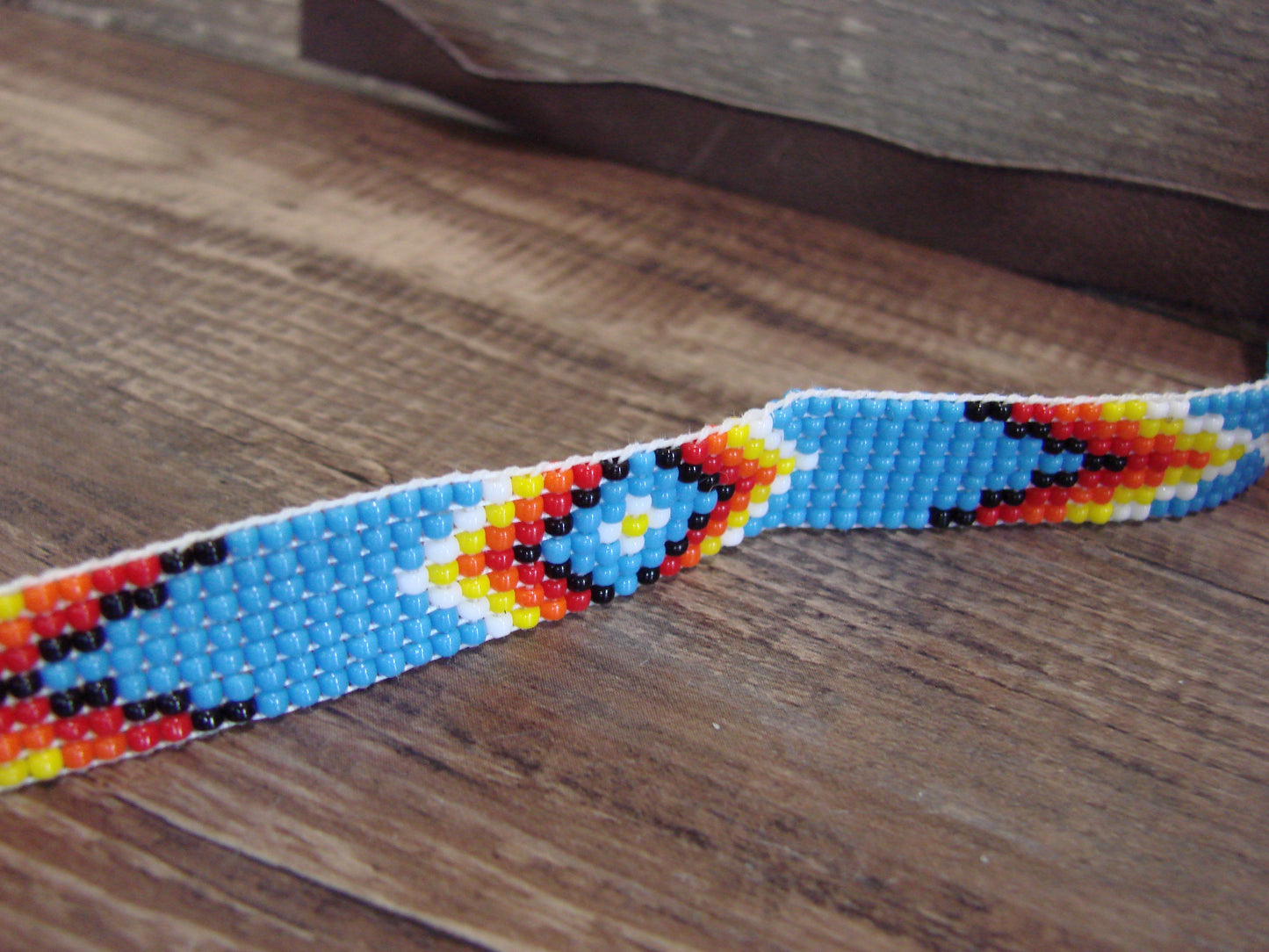 Navajo Indian Hand Beaded 1/2" Hat Band by Cleveland