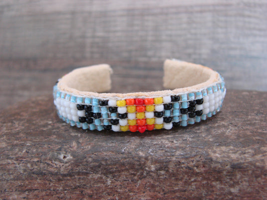 Navajo Indian Hand Beaded Baby / Child's Bracelet by Jackie Cleveland