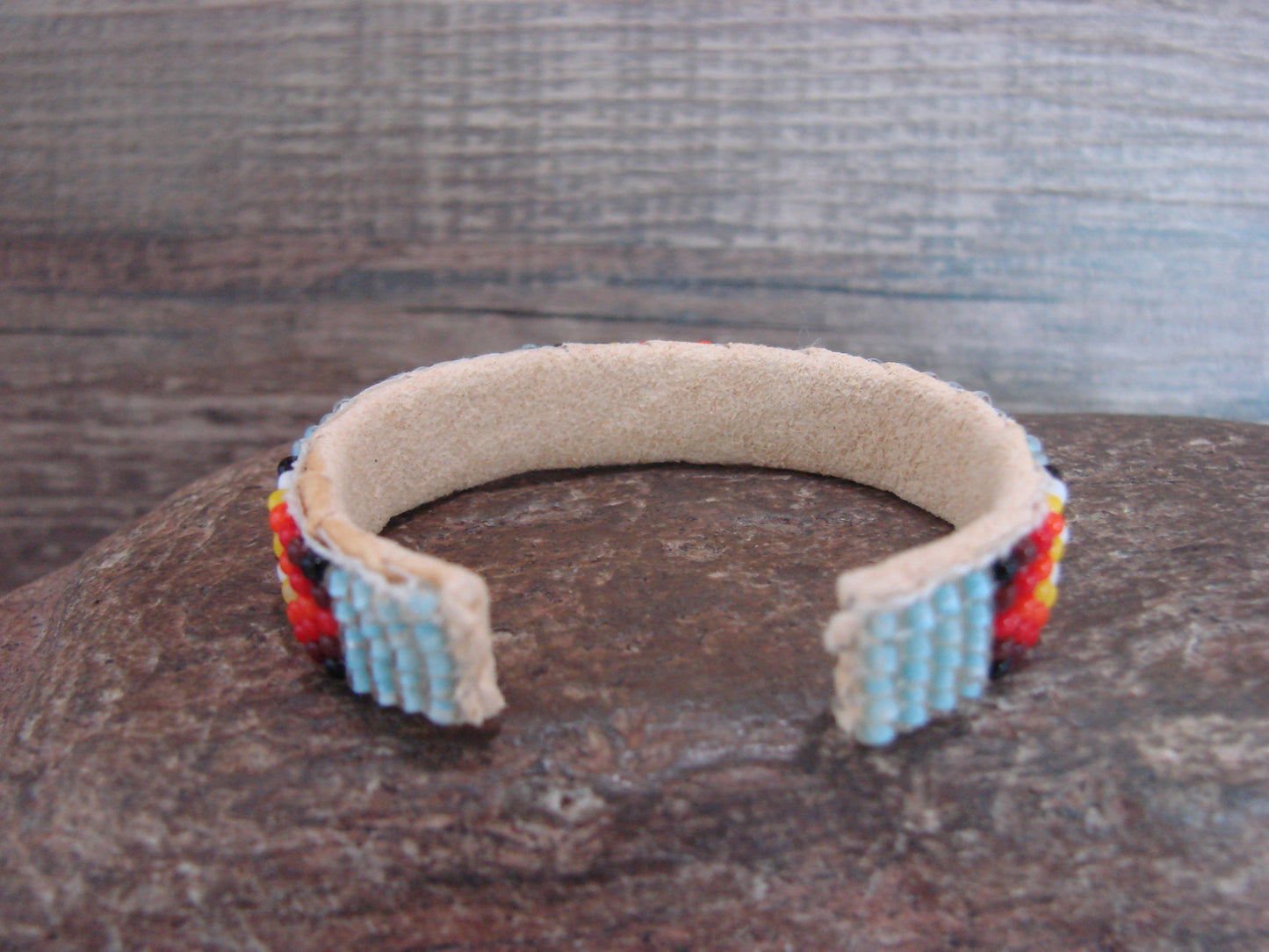 Navajo Indian Hand Beaded Baby / Child's Bracelet by Jackie Cleveland