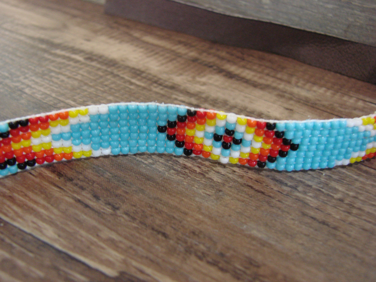Navajo Indian Hand Beaded 1/2" Hat Band by Cleveland