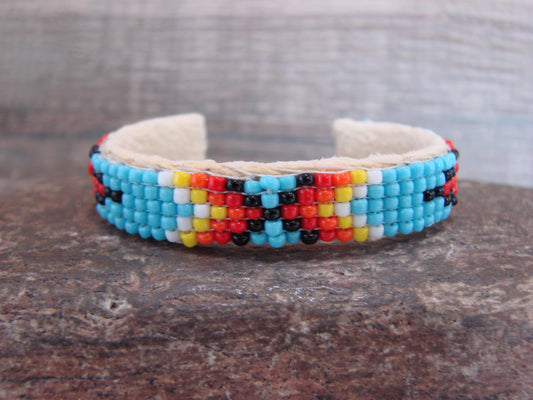 Navajo Indian Hand Beaded Baby / Child's Bracelet by Jackie Cleveland