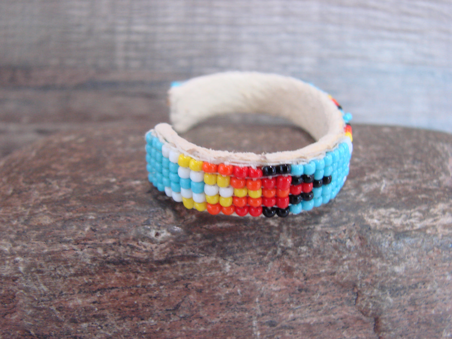 Navajo Indian Hand Beaded Baby / Child's Bracelet by Jackie Cleveland