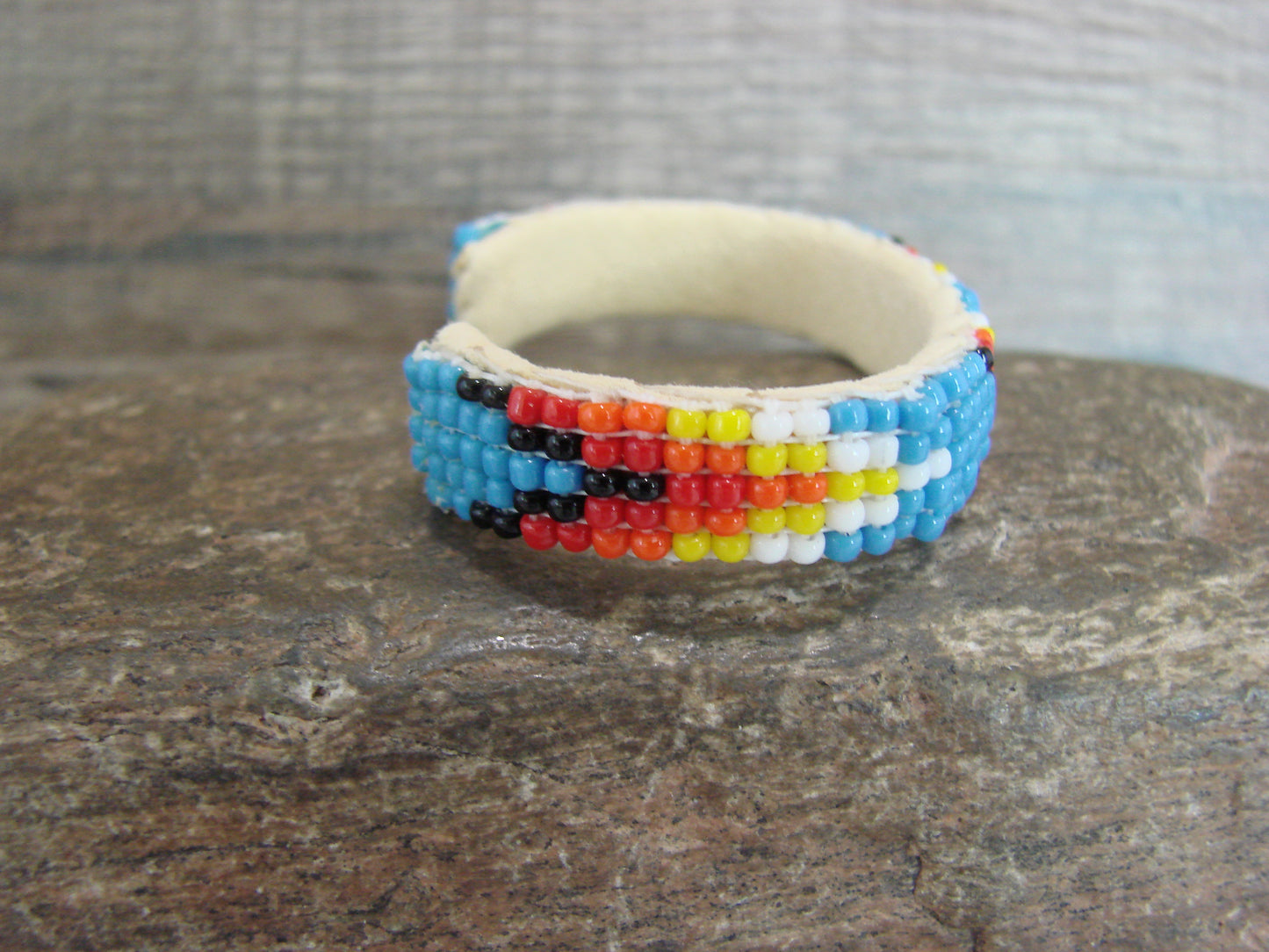 Navajo Indian Hand Beaded Baby / Child's Bracelet by Jackie Cleveland