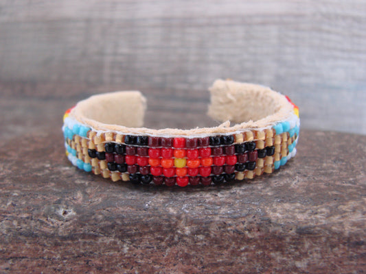 Navajo Indian Hand Beaded Baby / Child's Bracelet by Jackie Cleveland