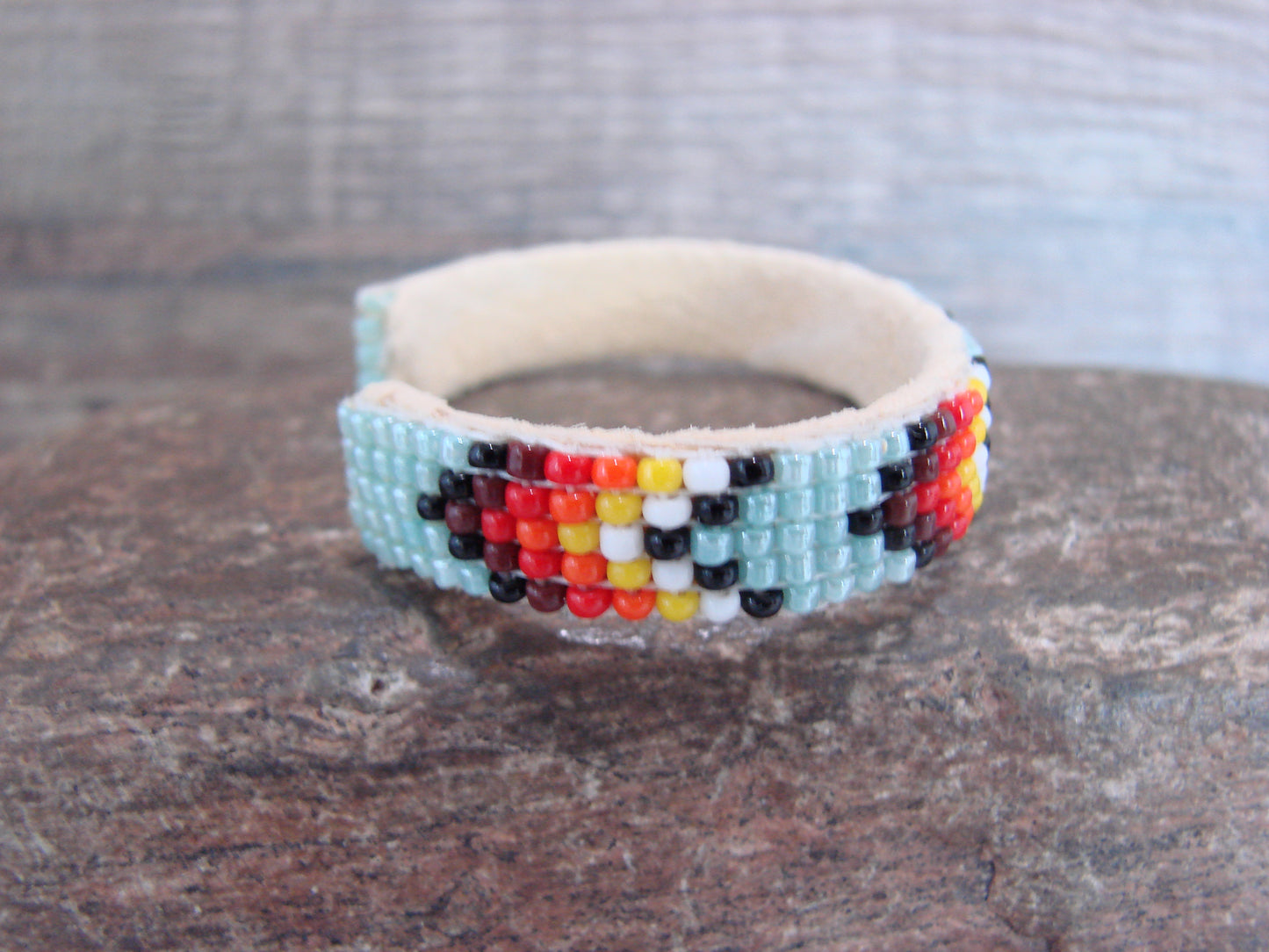 Navajo Indian Hand Beaded Baby / Child's Bracelet by Jackie Cleveland
