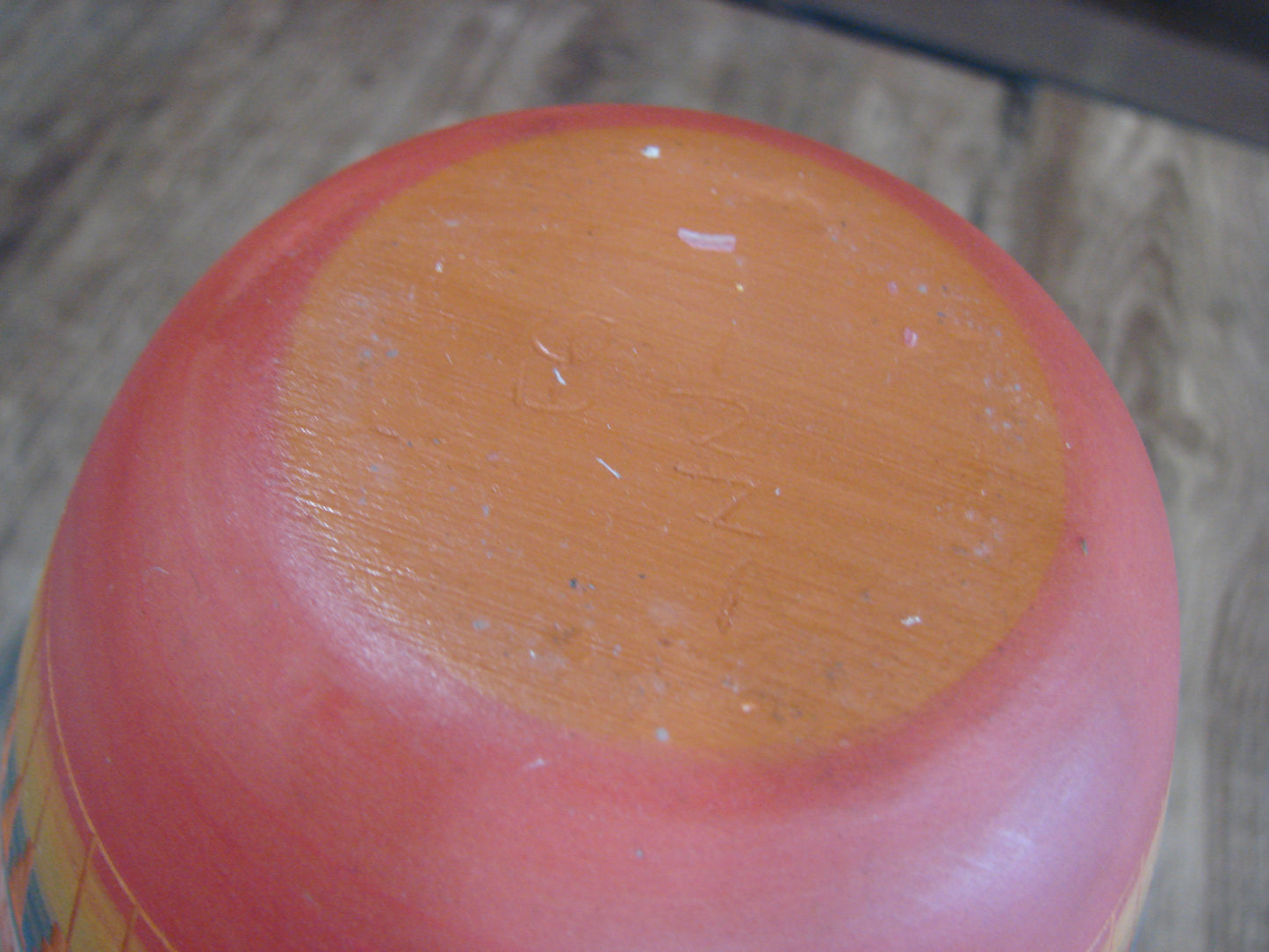 Native American Navajo Hand Etched & Hand Painted Pottery - EG