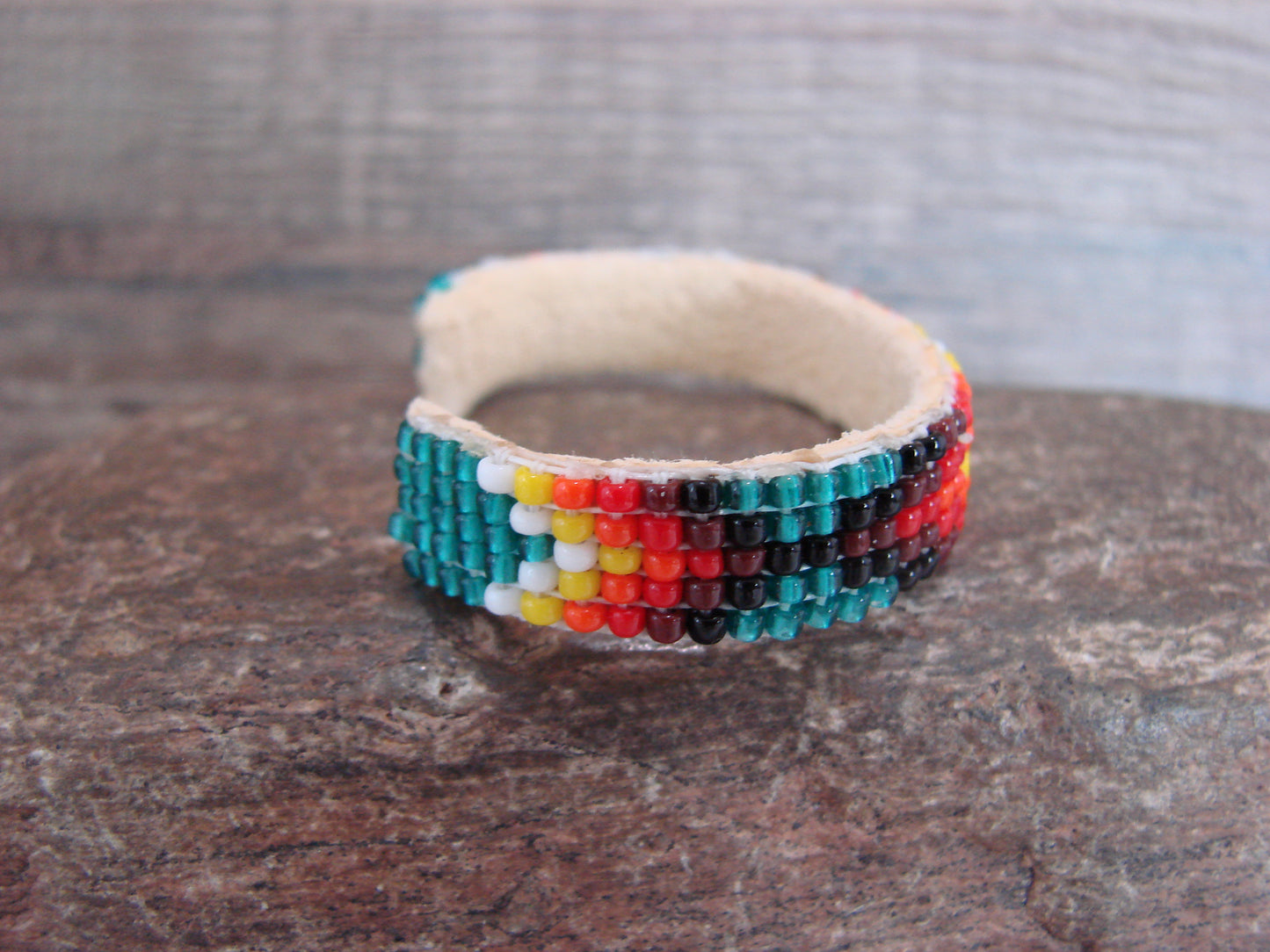 Navajo Indian Hand Beaded Baby / Child's Bracelet by Jackie Cleveland