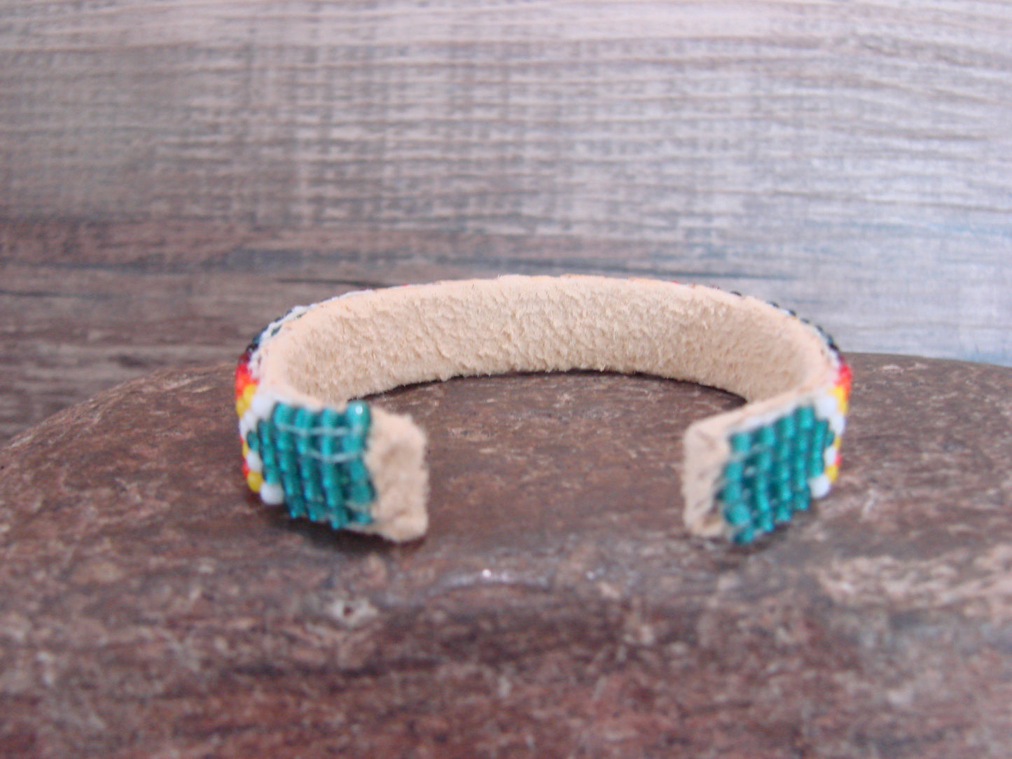 Navajo Indian Hand Beaded Baby / Child's Bracelet by Jackie Cleveland