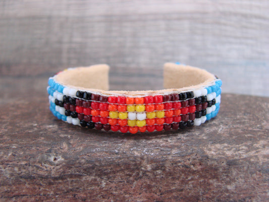 Navajo Indian Hand Beaded Baby / Child's Bracelet by Jackie Cleveland