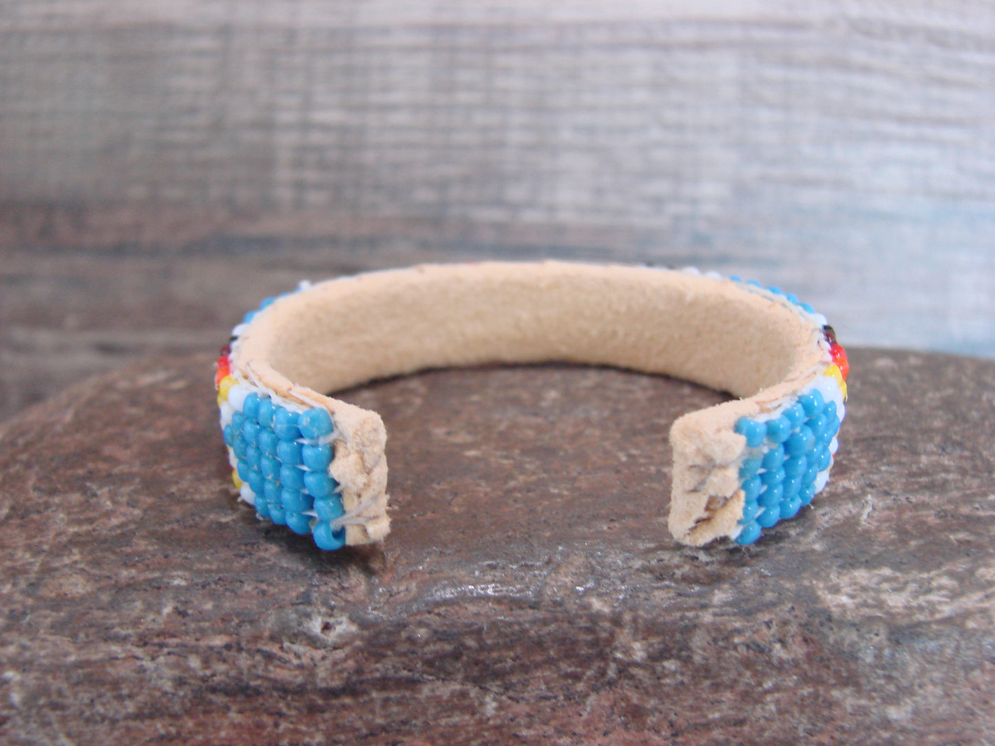 Navajo Indian Hand Beaded Baby / Child's Bracelet by Jackie Cleveland