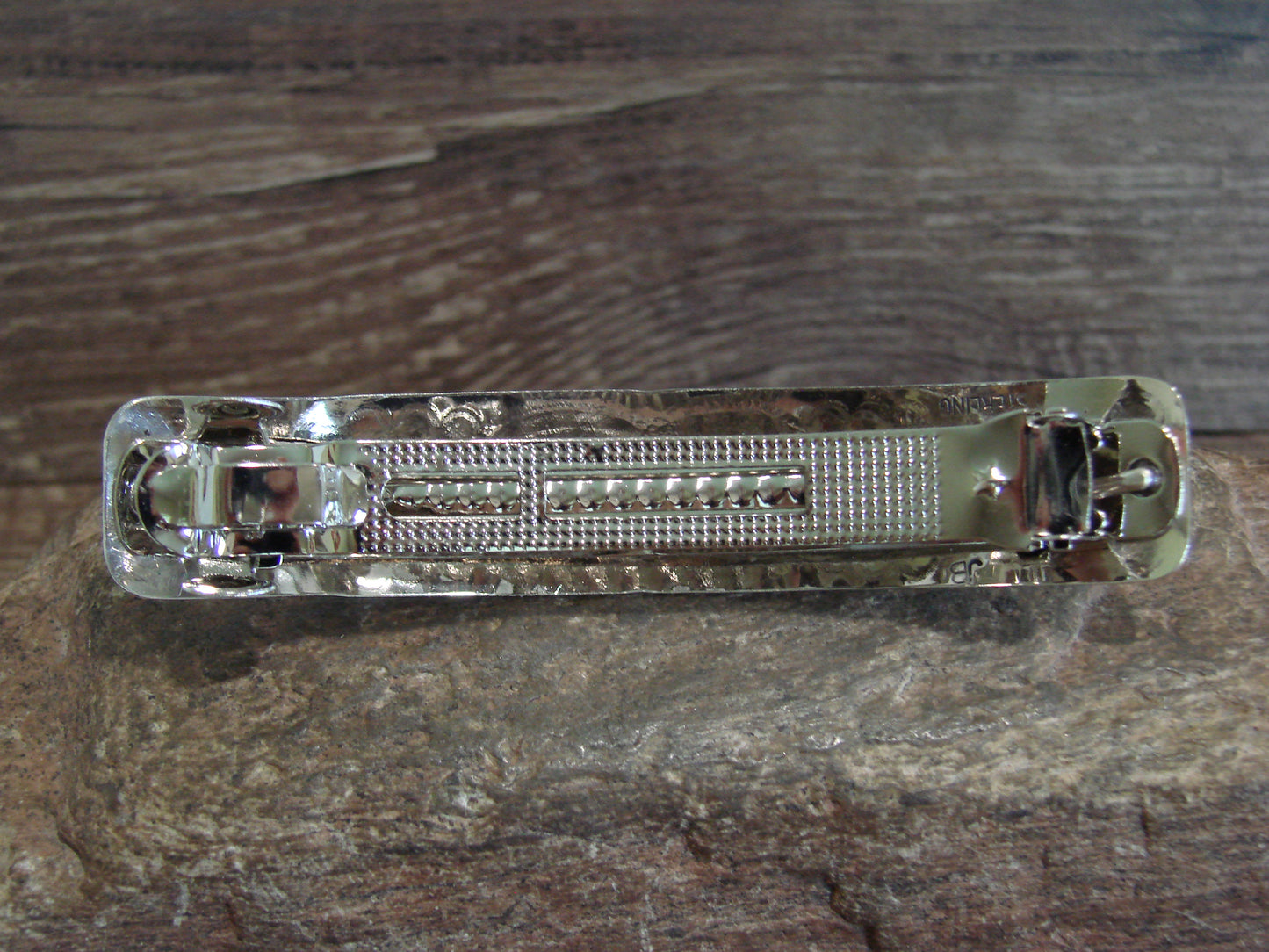Native American Sterling Silver & Turquoise Hair Barrette by Begay