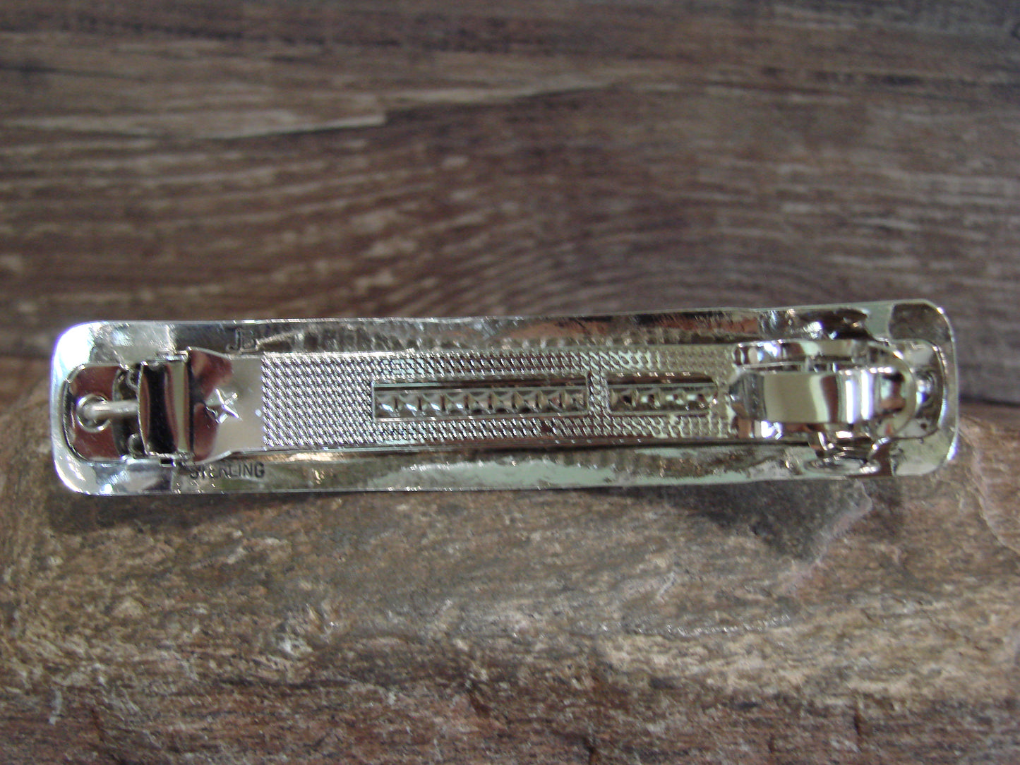 Native American Sterling Silver & Turquoise Hair Barrette by Begay