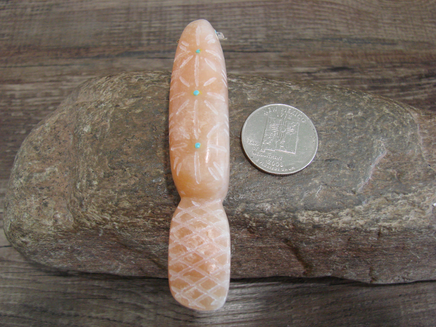 Native American Zuni Indian Hand Carved Alabaster Beaver Fetish - B. Phillips