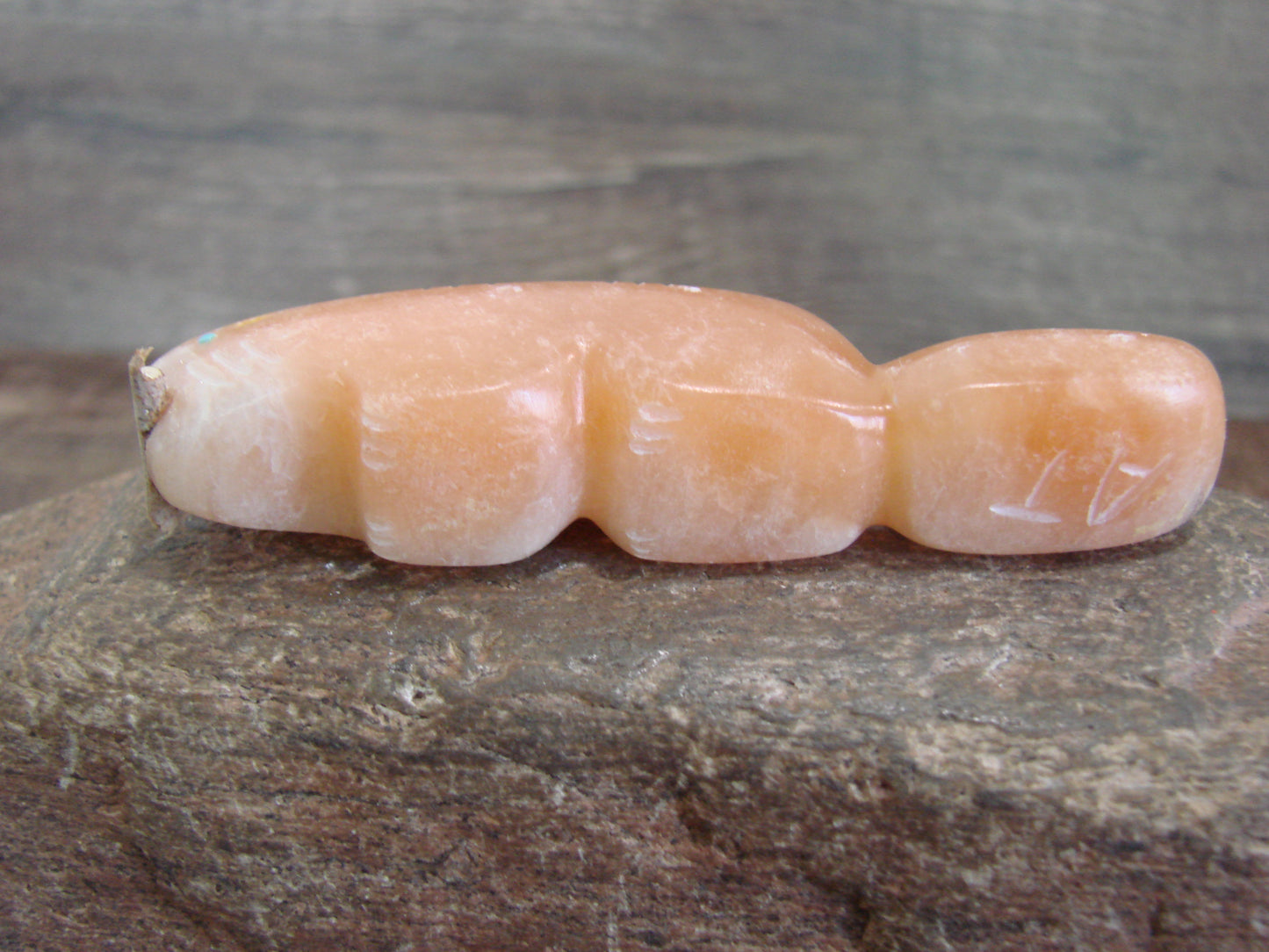 Native American Zuni Indian Hand Carved Alabaster Beaver Fetish - B. Phillips
