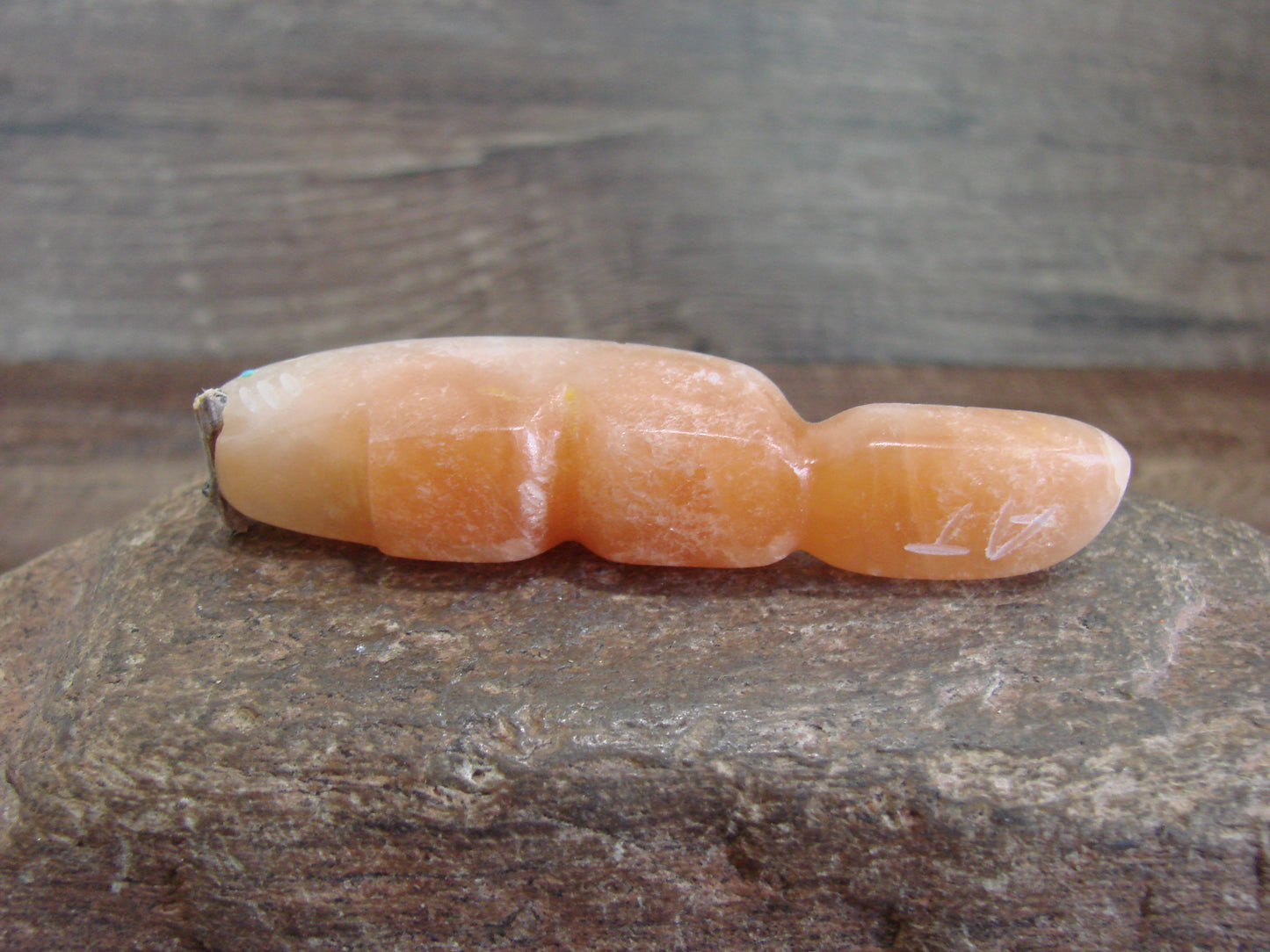 Native American Zuni Indian Hand Carved Alabaster Beaver Fetish - B. Phillips