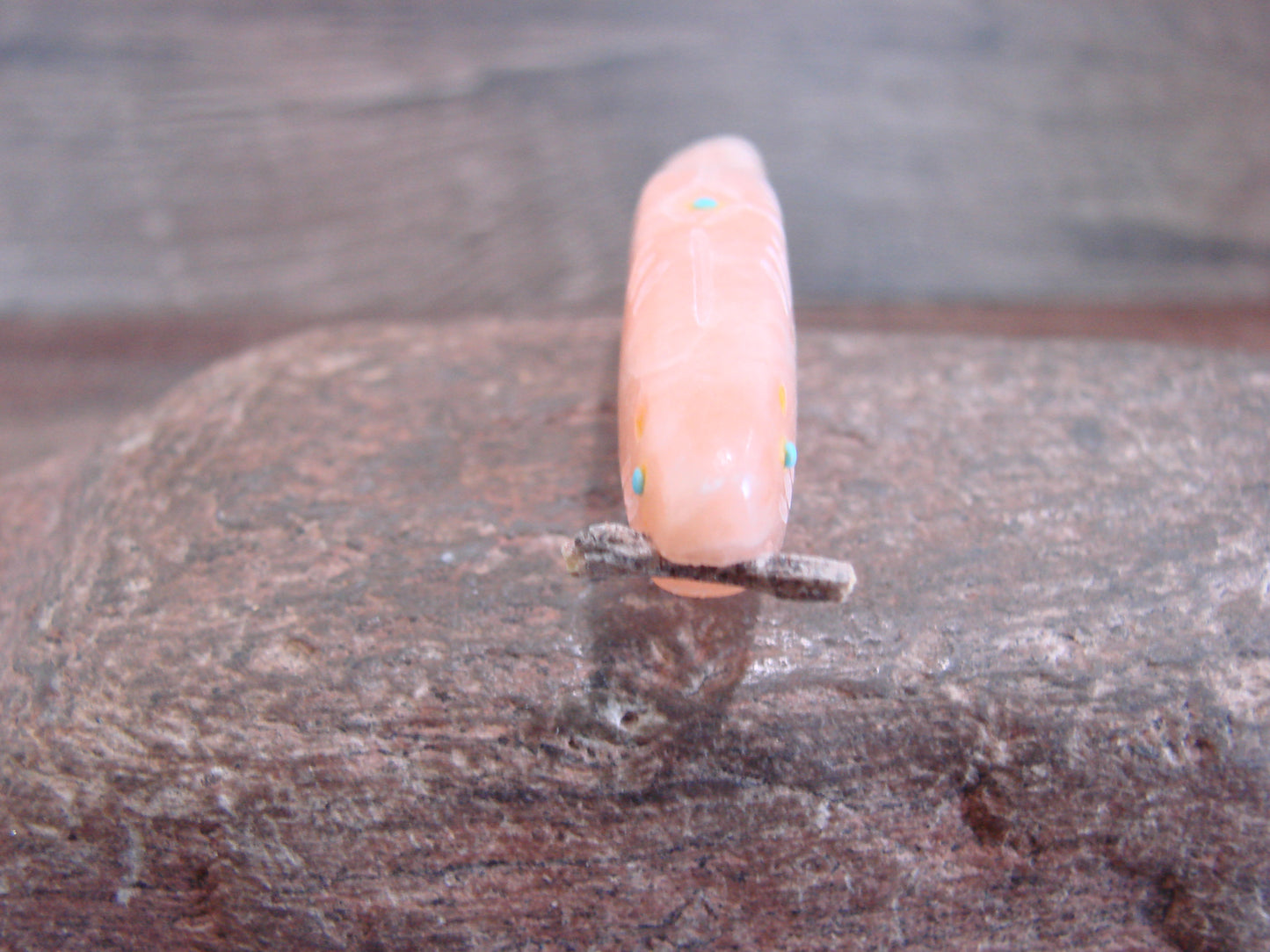 Native American Zuni Indian Hand Carved Alabaster Beaver Fetish - B. Phillips