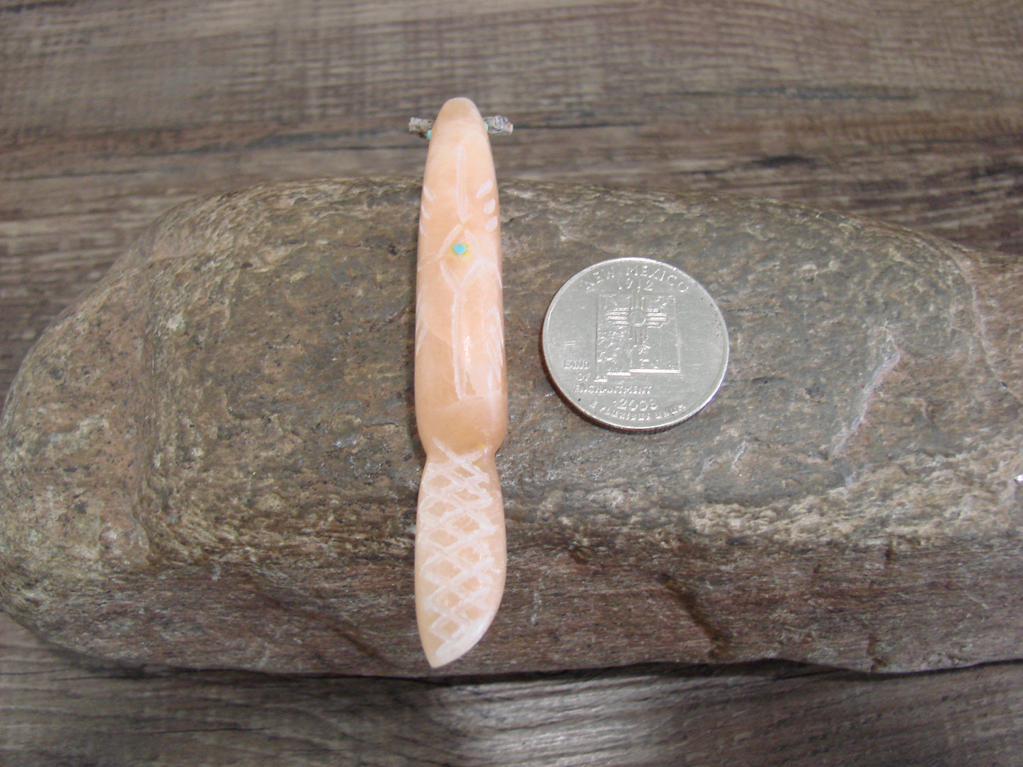 Native American Zuni Indian Hand Carved Alabaster Beaver Fetish - B. Phillips