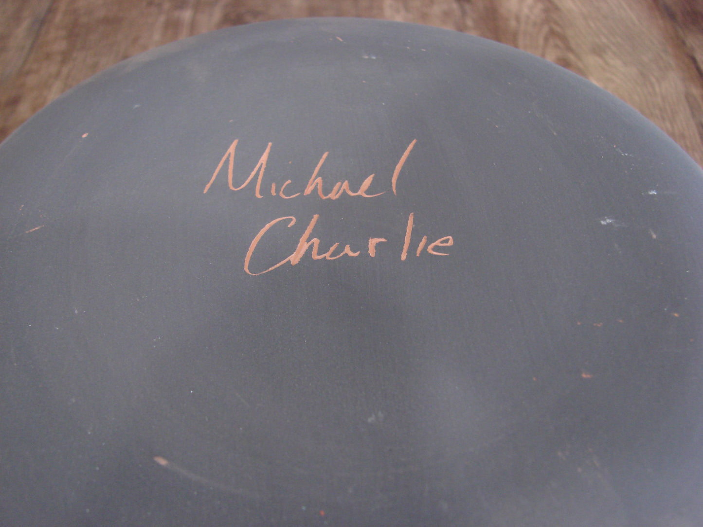 Native American Navajo Hand Etched & Hand Painted Pottery - Charlie