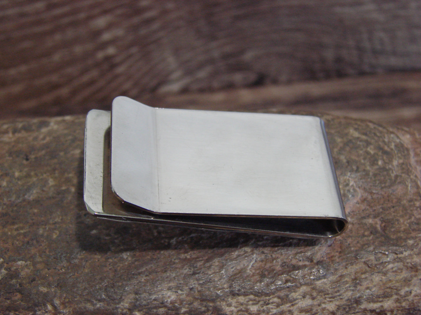 Native American Sterling Silver & Turquoise Money Clip - Begay